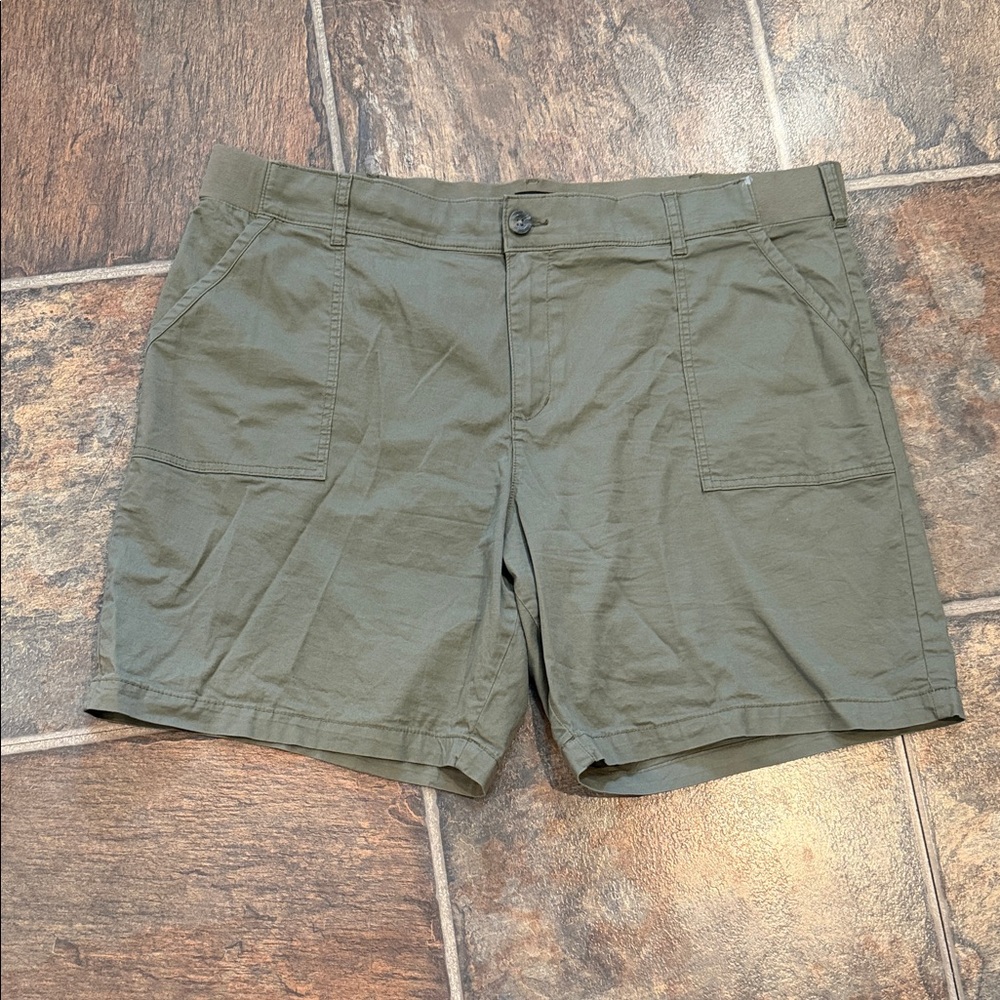 Women's Olive Green Casual Shorts